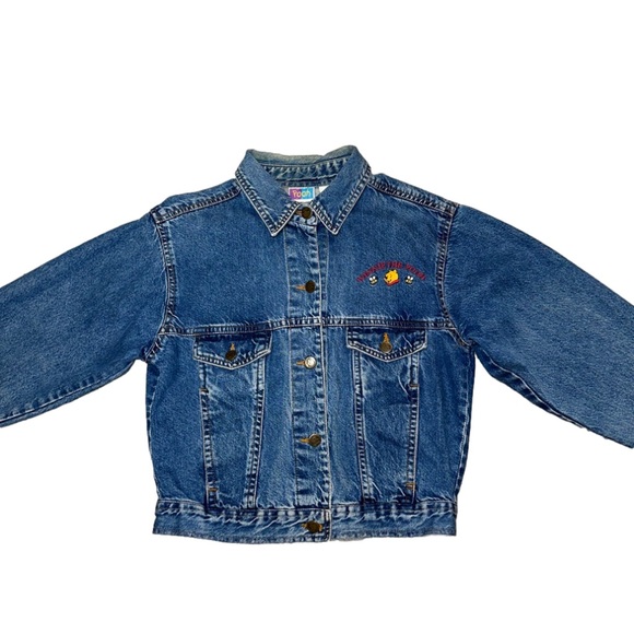 Vintage 90’s Pooh Disney Embroidered Pooh Jean Jacket size Medium✨ - Picture 3 of 14